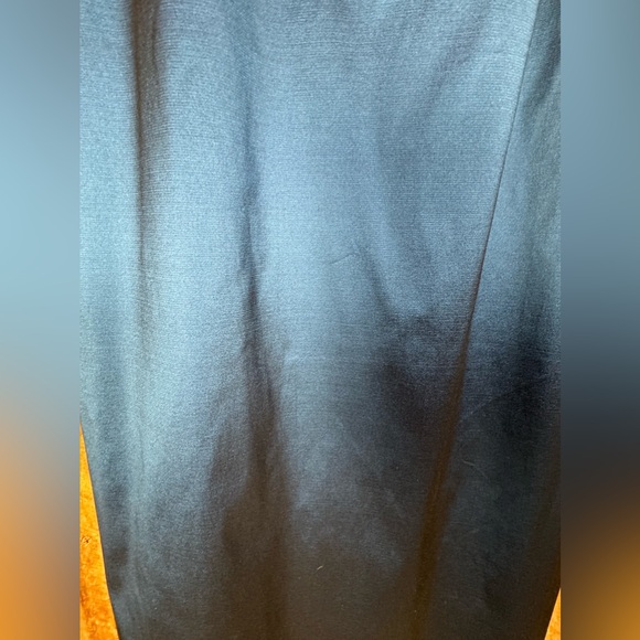 Talbot Runhof "Authentic" Dark Blue Duchess Satin Column Gown - Size 12 - NWT - Picture 9 of 14